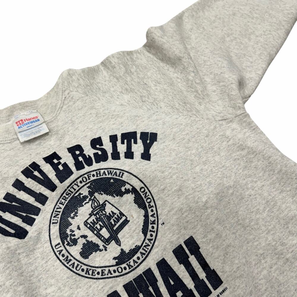Vtg Rare 80’s University of Hawaii Hanes Fleece Crewneck Sweater Size Large - Picture 6 of 7